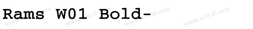 Rams W01 Bold字体转换